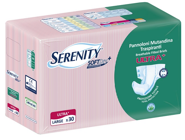 PANNOLONE A MUTANDINA SERENITY FITTED ULTRA + ALOE L 30 PEZZI - Farmapre