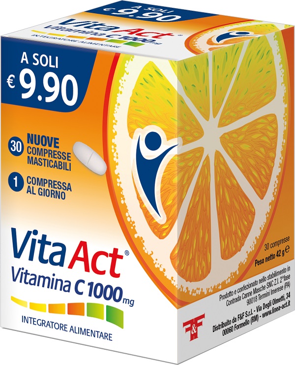 VITA ACT VITAMINA C 1000MG 30 COMPRESSE MASTICABILI - Farmapre