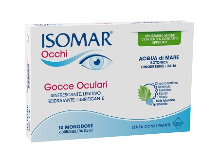 ISOMAR OCCHI GOCCE OCULARI ALL'ACIDO IALURONICO 0,20% 10 FLACONCINI - Farmapre