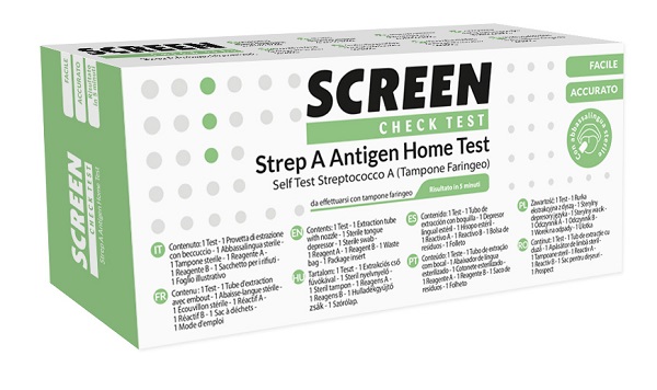 STREP A ANTIGEN HOME TEST DETERMINAZIONE QUALITATIVA ANTIGENI STREPTOCOCCO A DA TAMPONE FARINGEO 2 PEZZI - Farmapre