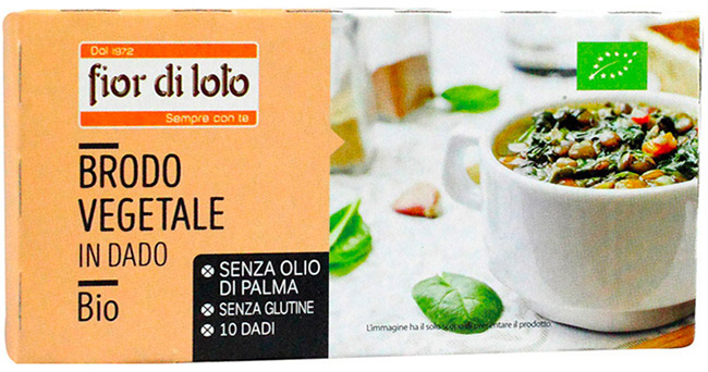 BRODO VEGETALE DADO SENZA PALMA SENZA GLUTINE 100 G - Farmapre