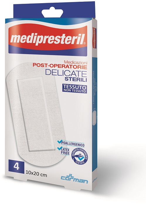 MEDICAZIONE POST OPERATORIA MEDIPRESTERIL DELICATA TNT 10X20CM 5 PEZZI - Farmapre
