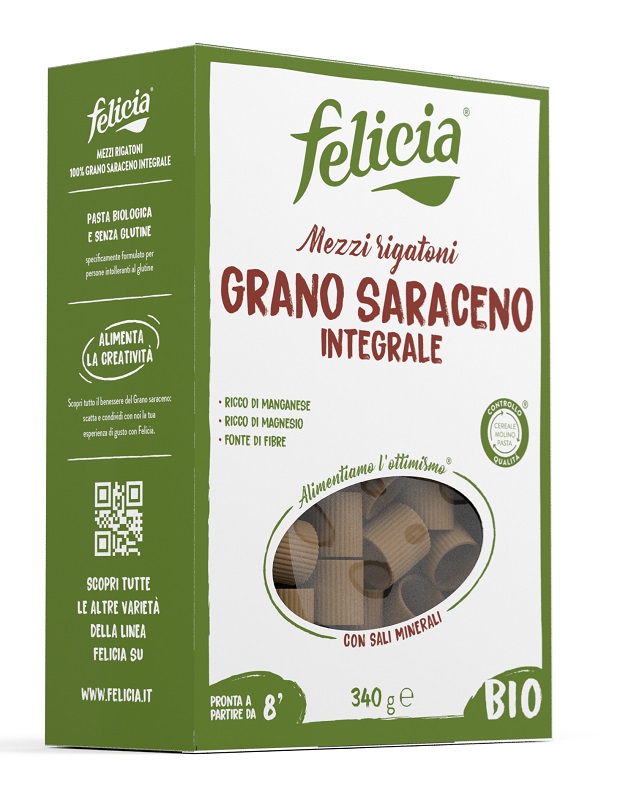 FELICIA BIO SARACENO MEZZI RIGATONI 340 G - Farmapre