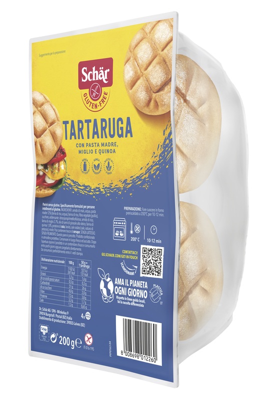 SCHAR TARTARUGA PANE SENZA LATTOSIO 200 G - Farmapre