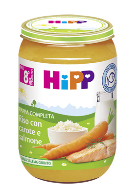 HIPP PAPPA PRONTA RISO CAROTE SALMONE 220 G - Farmapre