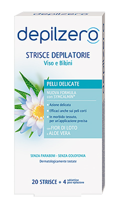DEPILZERO STRISCE VISO E BIKINI 20 PEZZI - Farmapre