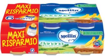 MELLIN OMOGENEIZZATO BANANA 6 X 100 G - Farmapre