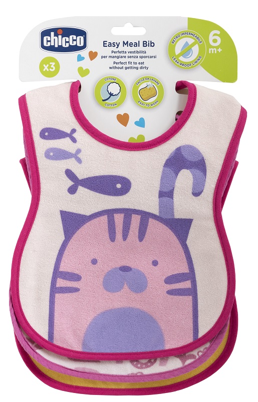 CHICCO BAVAGLINO PAPPA 6M 3 PEZZI GIRL - Farmapre