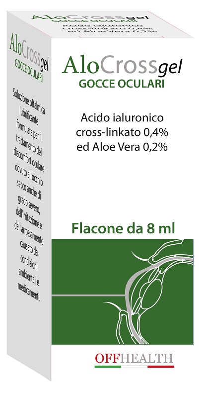 ALOCROSS GOCCE OCULARI ACIDO IALURONICO CROSS-LINKATO 0,2% E ALOE VERA 8 ML - Farmapre