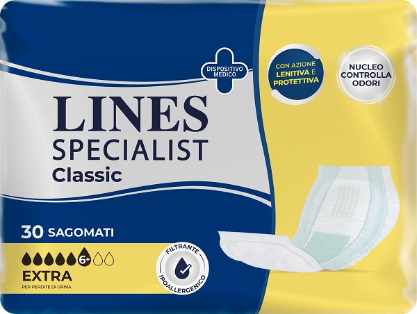 PANNOLONE LINES SPECIALIST CLASSIC SAGOMATO EXTRA 30 PEZZI - Farmapre