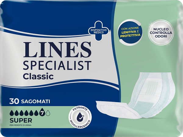 PANNOLONE LINES SPECIALIST CLASSIC SAGOMATO SUPER 30 PEZZI - Farmapre