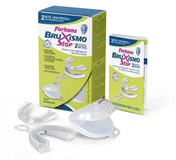 BITE UNIVERSALI AUTOMODELLANTI BRUXISMO STOP FORHANS 2 PEZZI - Farmapre
