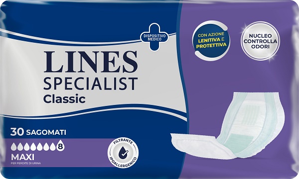 PANNOLONE PER INCONTINENZA LINES SPECIAL CLASSIC SAGOMATO MAXI 30 PEZZI - Farmapre