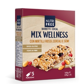 NUTRIFREE BARRETTE CEREAL MIX WELLNESS 28 G X 5 - Farmapre