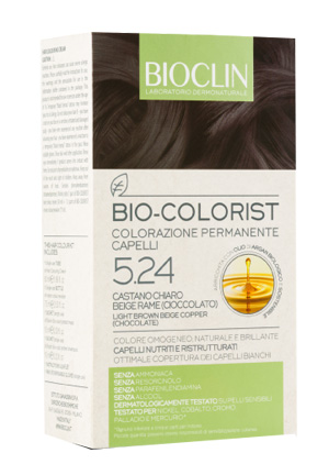 BIOCLIN BIO COLORIST 5,24 CASTANO CHIARO BEIGE RAME CIOCCOLATO - Farmapre
