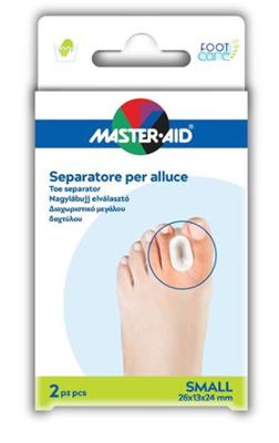 SEPARATORE DITA IN GEL MASTER-AID FOOTCARE PER ALLUCE SMALL 2 PEZZI D1 - Farmapre