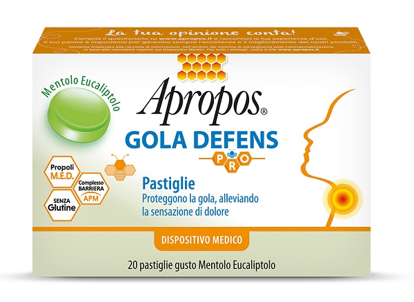 APROPOS GOLA DEFENS PRO 20 PASTIGLIE MENTOLO EUCALIPTO - Farmapre