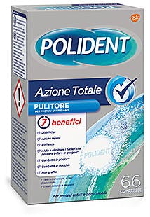 POLIDENT AZIONE TOTALE 66 COMPRESSE PULITORE PER PROTESI QUOTIDIANO - Farmapre