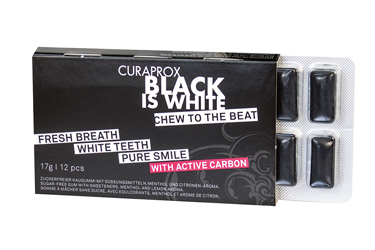 CURAPROX BLACK IS WHITE TO GO CHEWING GUM SLEEVE 12 PEZZI - Farmapre