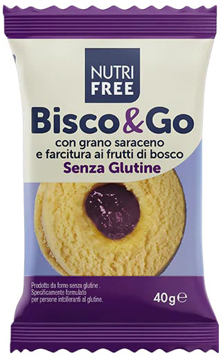 NUTRIFREE BISCO&GO CON GRANO SARACENO E FARCITURA AI FRUTTI DI BOSCO 40 G - Farmapre