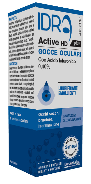 GOCCE OCULARI STERILENS IDRA ACTIVE HD PLUS 10 ML CON ACIDO IALURONICO 0,40% - Farmapre