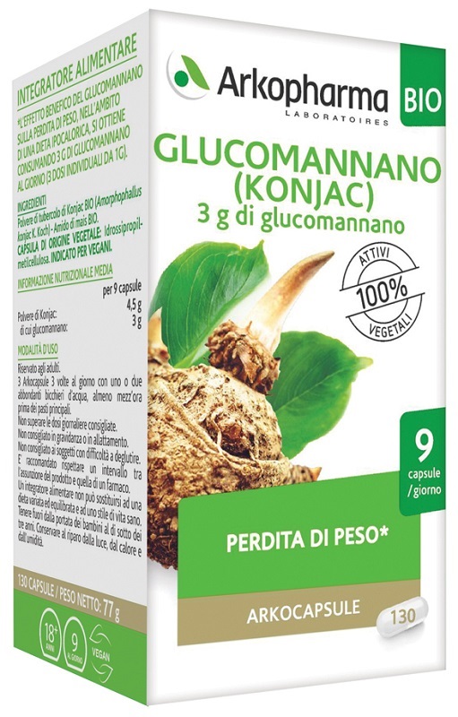 ARKO CAPSULE GLUCOMANNANO BIO 130 CAPSULE - Farmapre