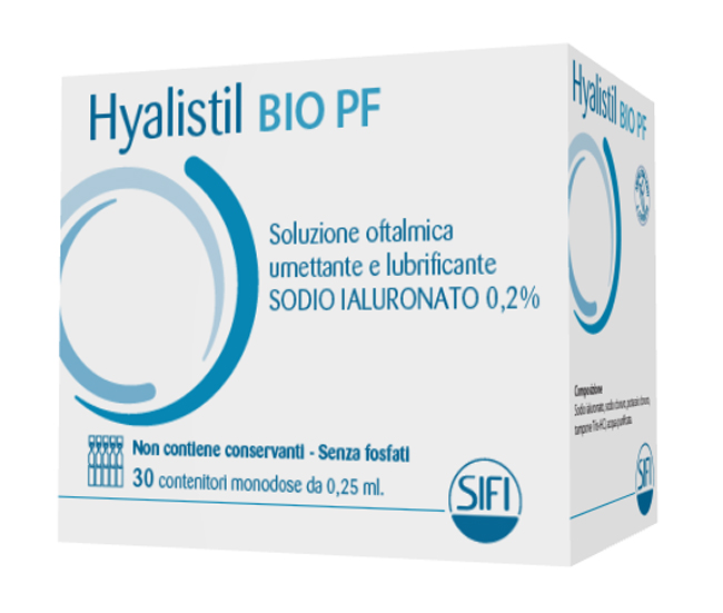 HYALISTIL BIO PF SOLUZIONE OFTALMICA PHOSPHATE FREE MONODOSE A BASE DI ACIDO IALURONICO 0,2% 30 FLACONCINI 0,25 ML - Farmapre