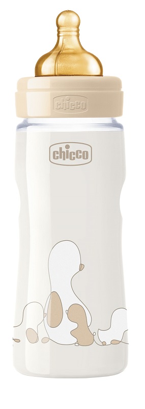CHICCO BIBERON ORIGINAL 330ML TOUCH REGULAR UNISEX CON TETTARELLA IN CAUCCIU' - Farmapre