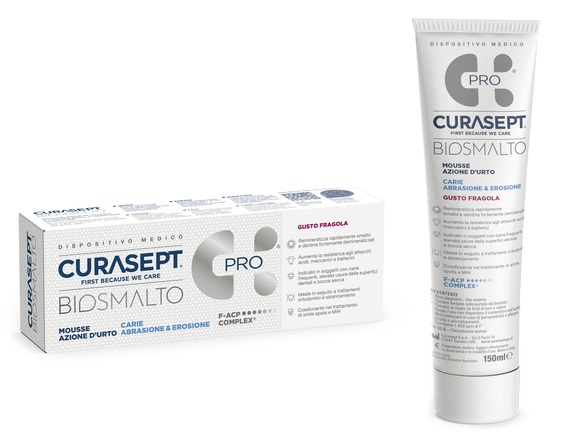 CURASEPT BIOSMALTO MOUSSE CARIE FRAGOLA 50 ML - Farmapre