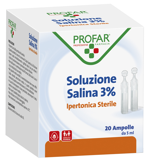 SOLUZIONE IPERTONICA 3% PROFAR 5 ML 20 PEZZI - Farmapre