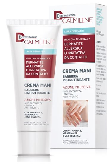 DERMOVITAMINA CALMILENE CREMA MANI BARRIERA RISTRUTTURANTE AZIONE INTENSIVA PER DERMATITE ALLERGICA O IRRITATIVA DA CONTATTO 75 ML - Farmapre