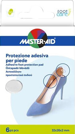 PROTEZIONE ADESIVA MASTER-AID FOOTCARE TRASPARENTE MIX 6 PEZZI A5 - Farmapre
