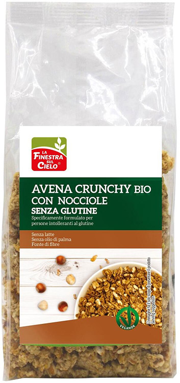 CRUNCHY SENZA GLUTINE AVENA E NOCCIOLA 250 G - Farmapre