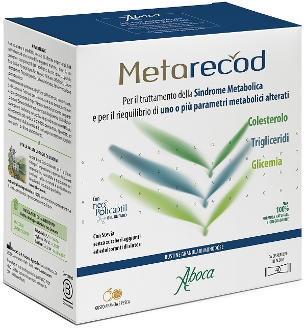 METARECOD 40 BUSTINE GRANULARI X 2,5G GUSTO ARANCIA E PESCA - Farmapre