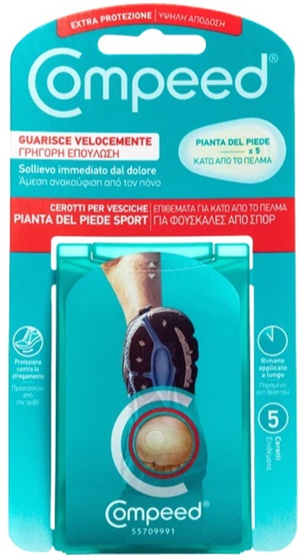 COMPEED CEROTTI PER VESCICHE PIANTA PIEDE SPORT 5 PEZZI - Farmapre