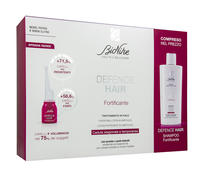 DEFENCE HAIR BIPACK RIDENSIFICANTE 21 FIALE 6 ML + SHAMPOO 200 ML - Farmapre