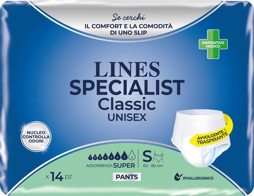 PANNOLONE A MUTANDA LINES SPECIALIST CLASSIC PANTS SUPER S 14 PEZZI - Farmapre