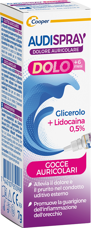 GOCCE AURICOLARI AUDISPRAY DOLO PER BAMBINI 7 G - Farmapre