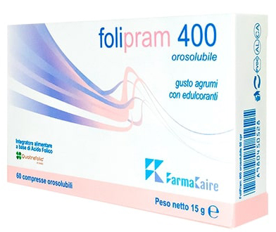FOLIPRAM 400 60 COMPRESSE OROSOLUBILI GUSTO AGRUMI - Farmapre