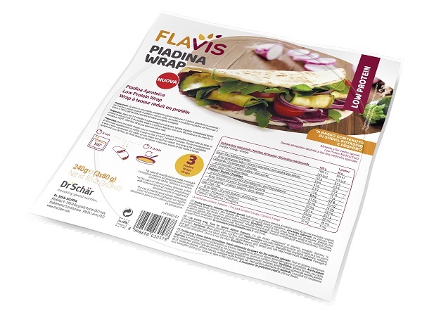 FLAVIS PIADINA WRAP APROTEICA 3 PEZZI DA 80 G - Farmapre
