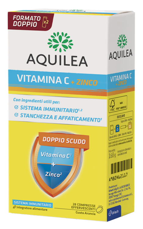 AQUILEA VITAMINA C 14 COMPRESSE EFFERVESCENTI BIPACK - Farmapre