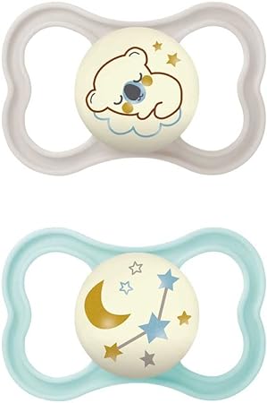 MAM AIR NIGHT SUCCHIETTO 16+ MESI SILICONE NEUTRO 2 PEZZI - Farmapre