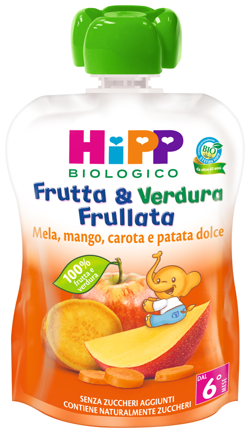 HIPP BIO FRUTTA & VERDURA MELA MANGO CAROTA PATATA DOLCE 90 G - Farmapre