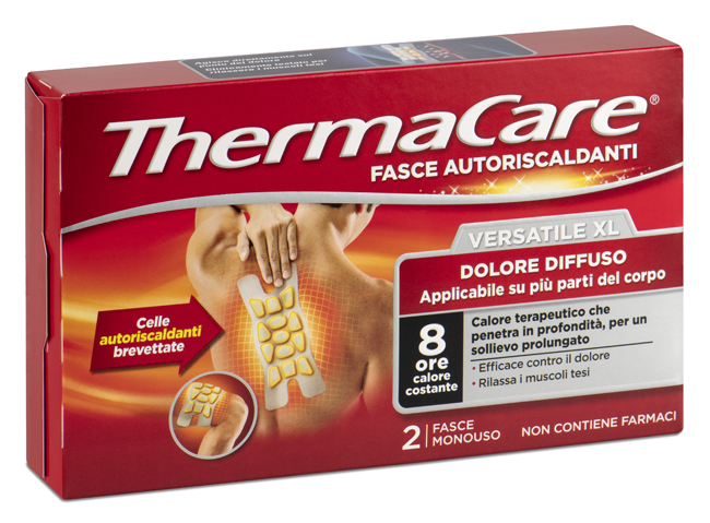 FASCIA AUTORISCALDANTE VERSATILE THERMACARE XL 2 PEZZI - Farmapre