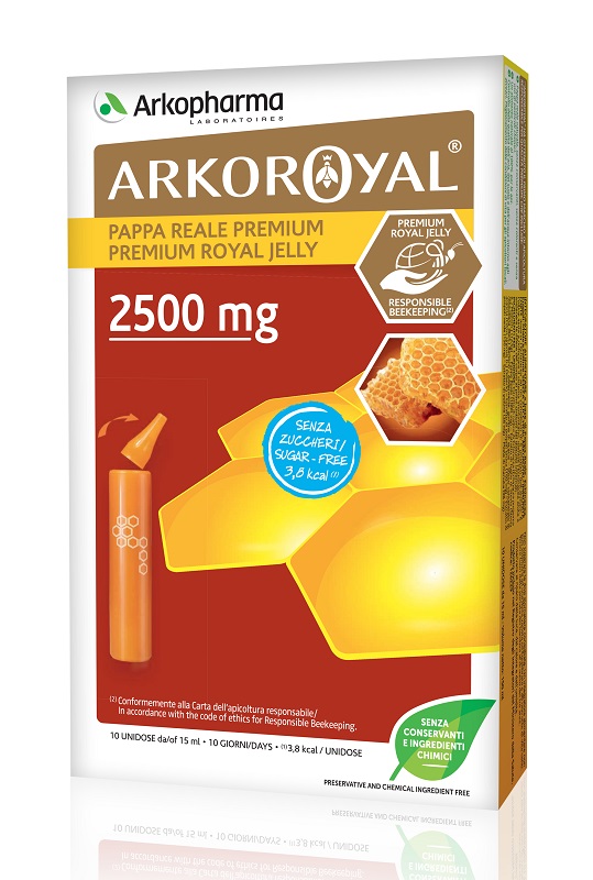 ARKOROYAL PAPPA REALE 2500 MG SENZA ZUCCHERO 10 FIALE - Farmapre