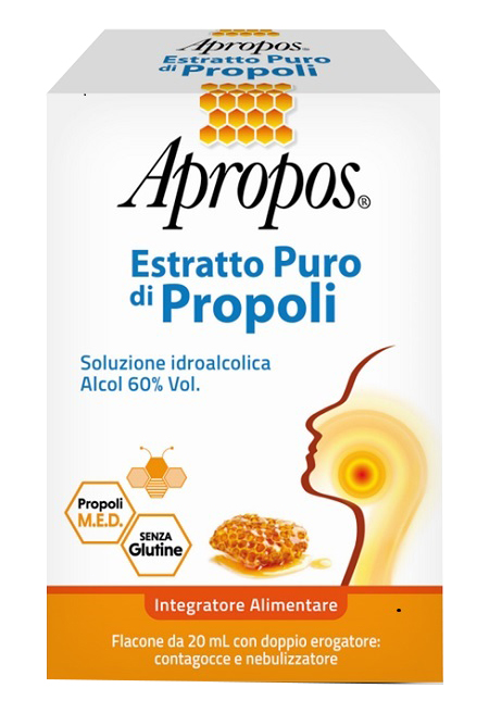 APROPOS ESTRATTO PURO DI PROPOLI SPRAY+CONTAGOCCE 20 ML - Farmapre
