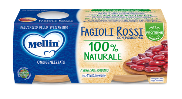 MELLIN OMOGENEIZZATO FAGIOLI ROSSI 2 X 80 G - Farmapre