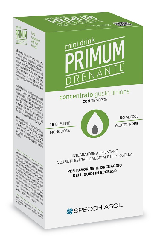 PRIMUM DRENANTE MINIDRINK LIMONE 15 STICK DA 10 ML - Farmapre