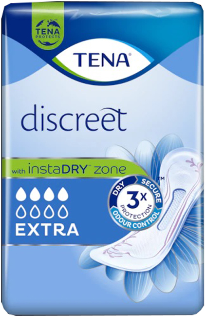 ASSORBENTE INCONTINENZA LEGGERA TENA DISCREET EXTRA 10 PEZZI - Farmapre