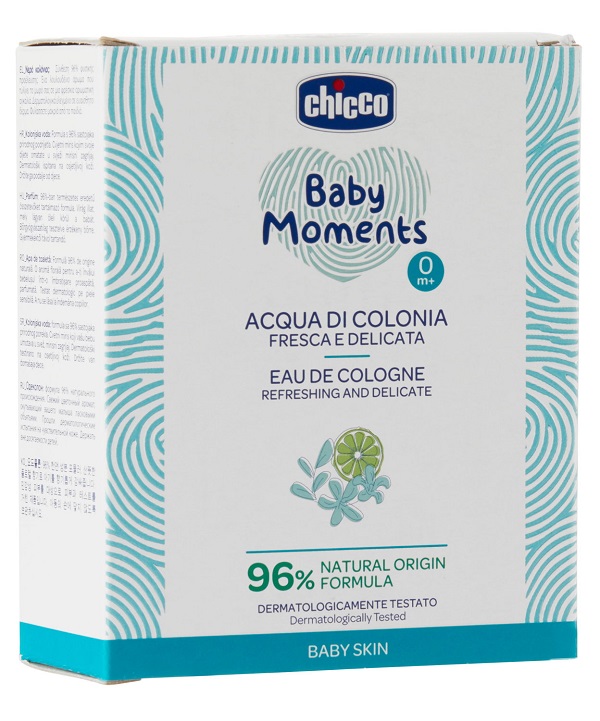 CHICCO BABY MOMENTS ACQUA DI COLONIA FRESCA E DELICATA 100 ML - Farmapre